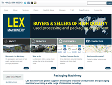 Tablet Screenshot of lexmachinery.co.uk
